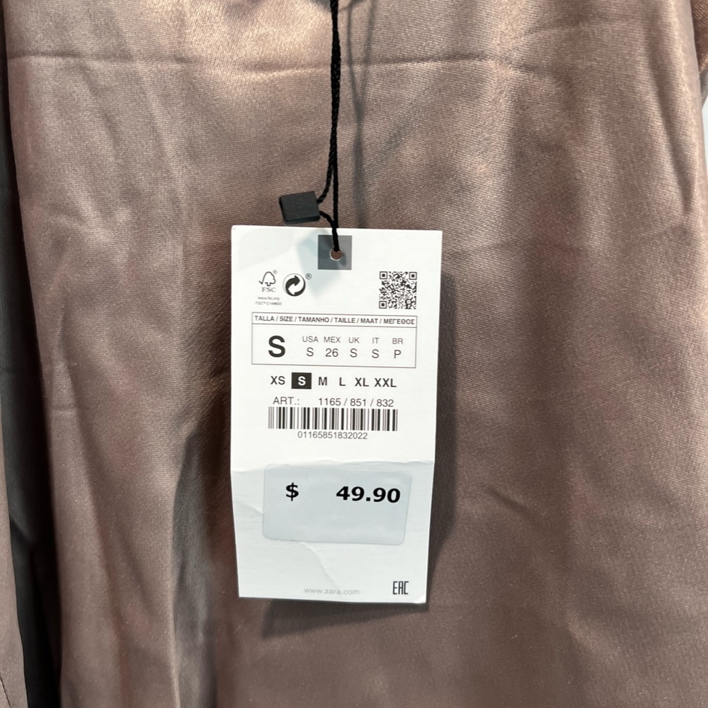 ZARA RHINESTONE STRAP SLIP DRESS (NWT) - Picture 4 of 5